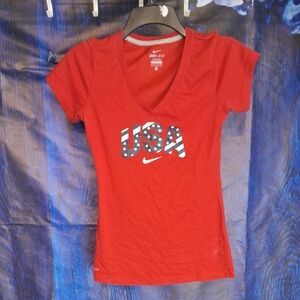 Nike Dry fit  USA  Olympic Team Red tee